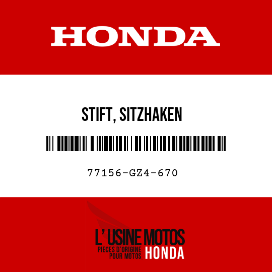 image de 77156-GZ4-670 STIFT, SITZHAKEN