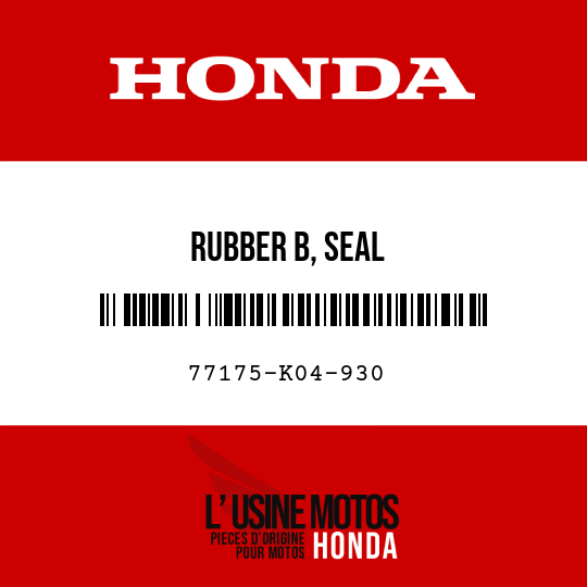 image de 77175-K04-930 RUBBER B, SEAL