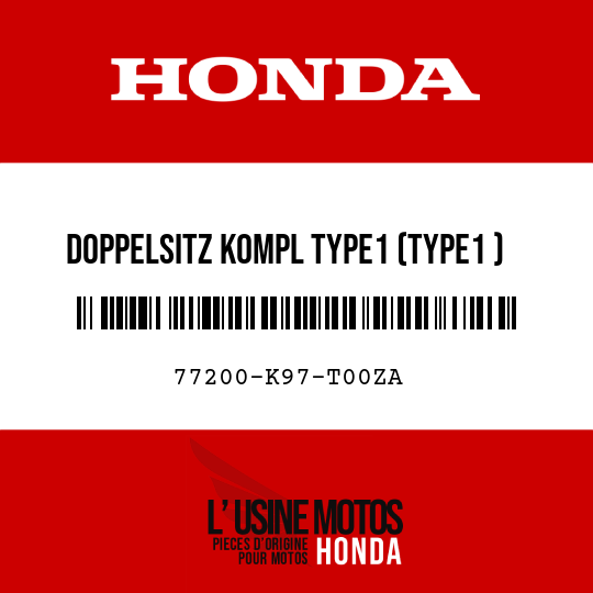 image de 77200-K97-T00ZA DOPPELSITZ KOMPL TYPE1 (TYPE1 )