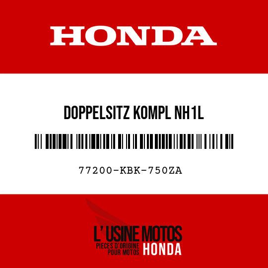 image de 77200-KBK-750ZA DOPPELSITZ KOMPL NH1L 