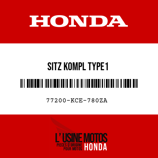 image de 77200-KCE-780ZA SITZ KOMPL TYPE1