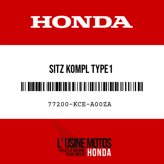 image de 77200-KCE-A00ZA SITZ KOMPL TYPE1
