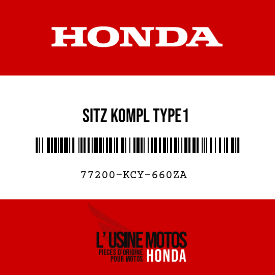 image de 77200-KCY-660ZA SITZ KOMPL TYPE1