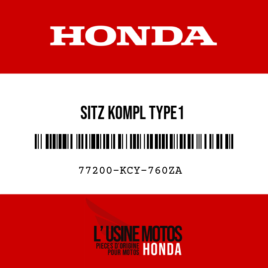 image de 77200-KCY-760ZA SITZ KOMPL TYPE1