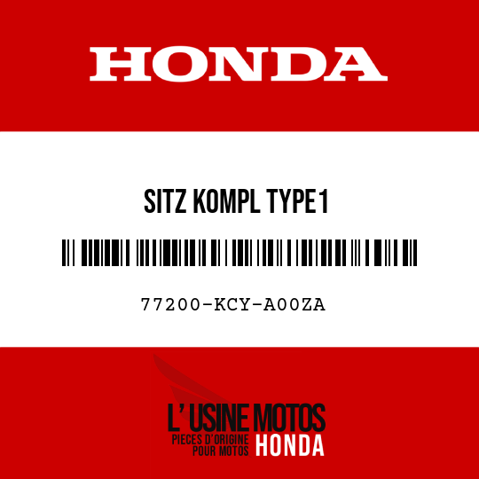 image de 77200-KCY-A00ZA SITZ KOMPL TYPE1