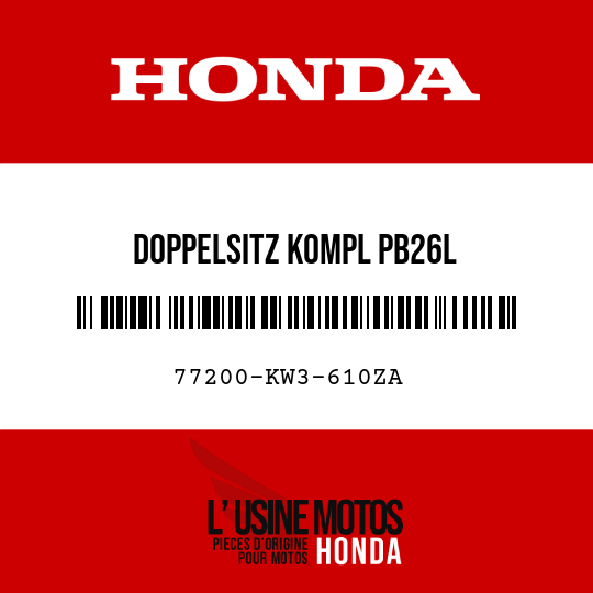 image de 77200-KW3-610ZA DOPPELSITZ KOMPL PB26L 