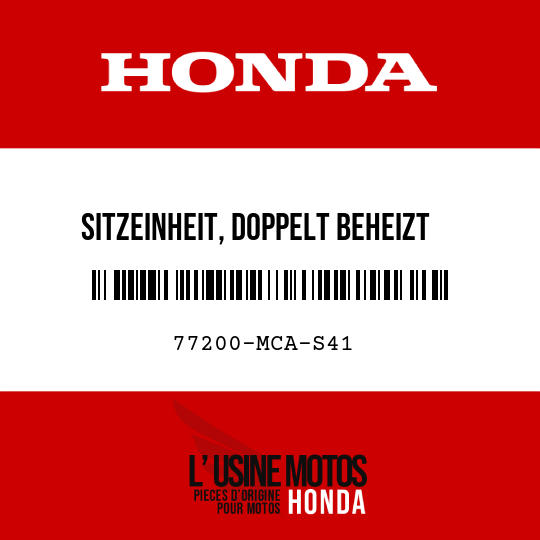 image de 77200-MCA-S41 SITZEINHEIT, DOPPELT BEHEIZT