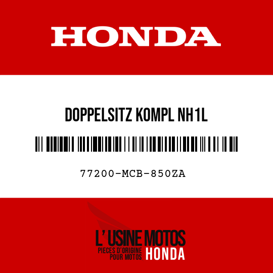 image de 77200-MCB-850ZA DOPPELSITZ KOMPL NH1L 