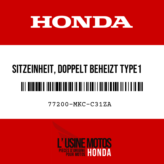 image de 77200-MKC-C31ZA SITZEINHEIT, DOPPELT BEHEIZT TYPE1