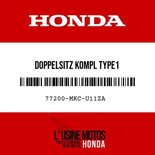 image de 77200-MKC-U11ZA DOPPELSITZ KOMPL TYPE1