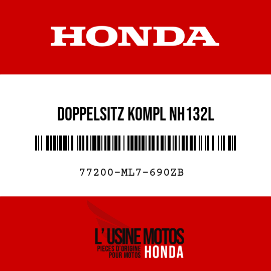 image de 77200-ML7-690ZB DOPPELSITZ KOMPL NH132L 