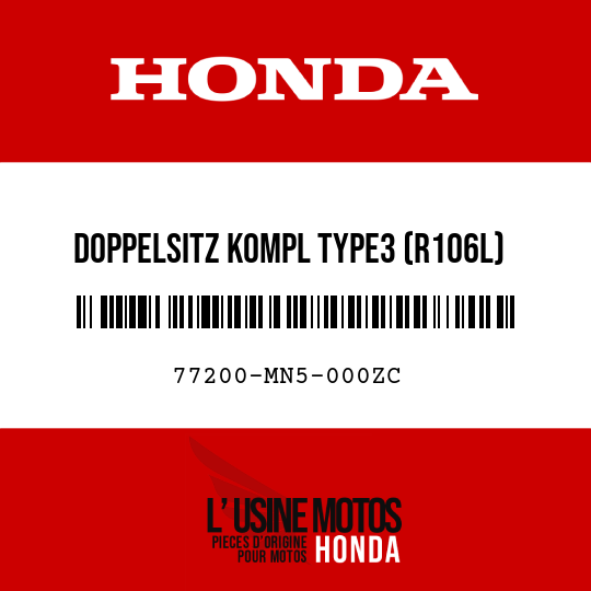 image de 77200-MN5-000ZC DOPPELSITZ KOMPL TYPE3 (R106L)