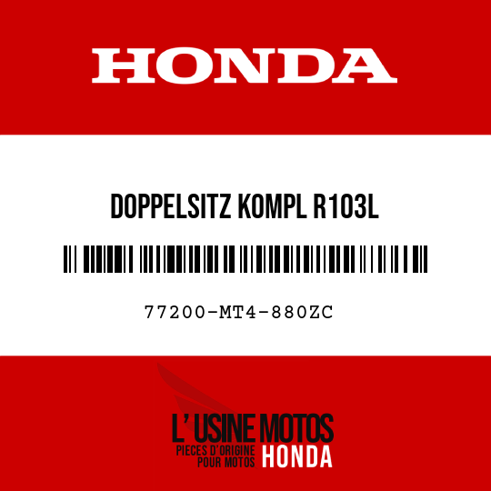 image de 77200-MT4-880ZC DOPPELSITZ KOMPL R103L 