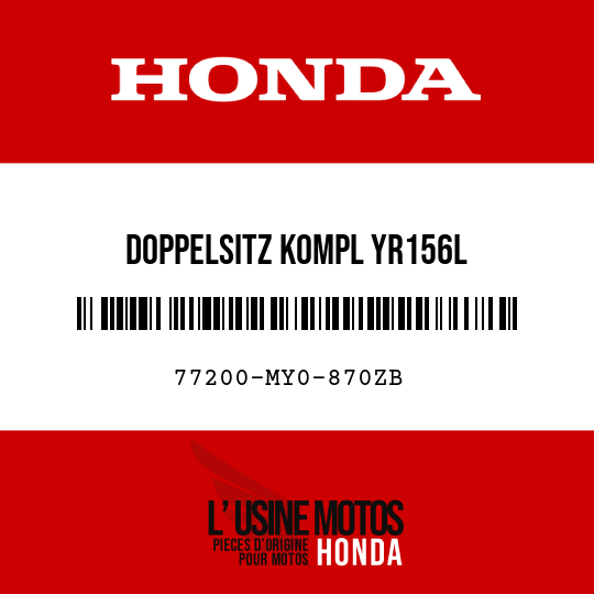 image de 77200-MY0-870ZB DOPPELSITZ KOMPL YR156L 