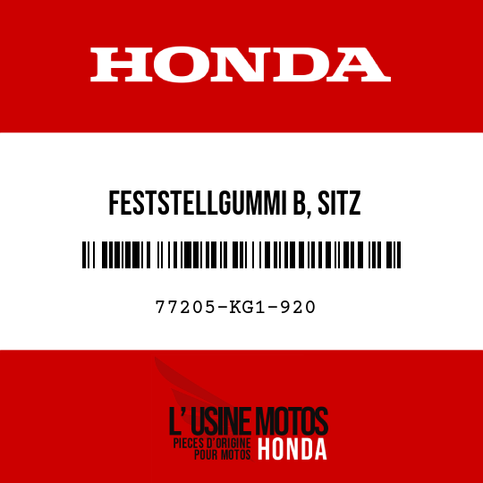 image de 77205-KG1-920 FESTSTELLGUMMI B, SITZ