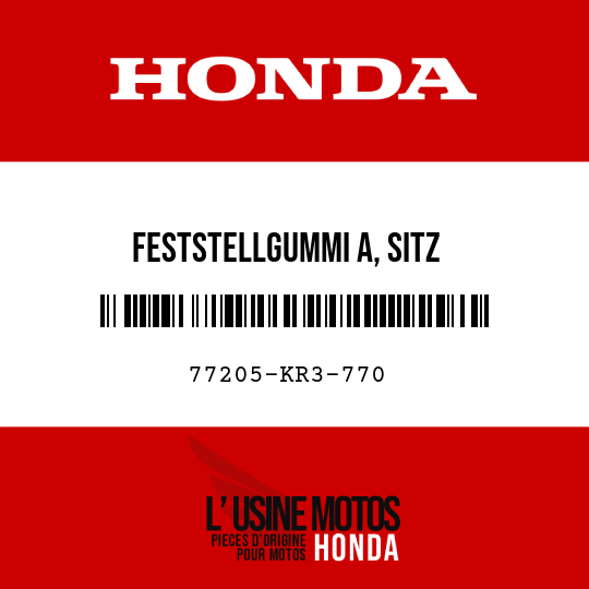 image de 77205-KR3-770 FESTSTELLGUMMI A, SITZ