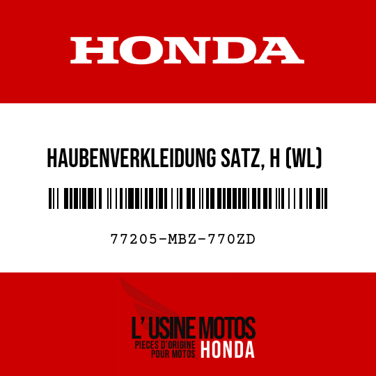 image de 77205-MBZ-770ZD HAUBENVERKLEIDUNG SATZ, H (WL) TYPE10 