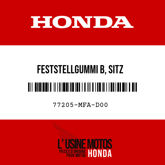 image de 77205-MFA-D00 FESTSTELLGUMMI B, SITZ