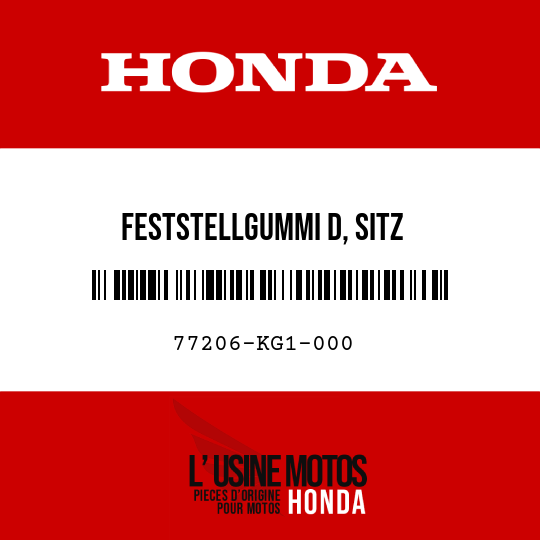 image de 77206-KG1-000 FESTSTELLGUMMI D, SITZ