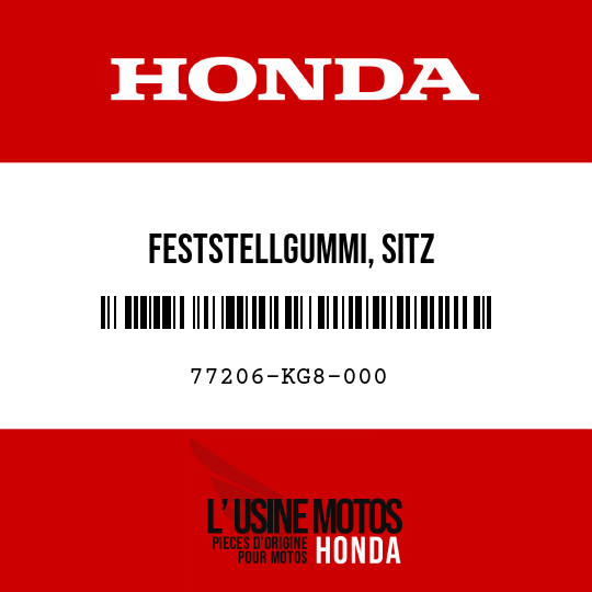 image de 77206-KG8-000 FESTSTELLGUMMI, SITZ