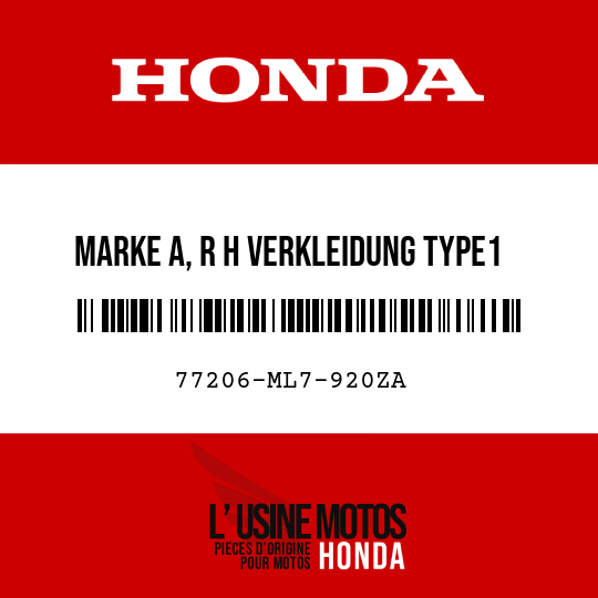 image de 77206-ML7-920ZA MARKE A, R H VERKLEIDUNG TYPE1