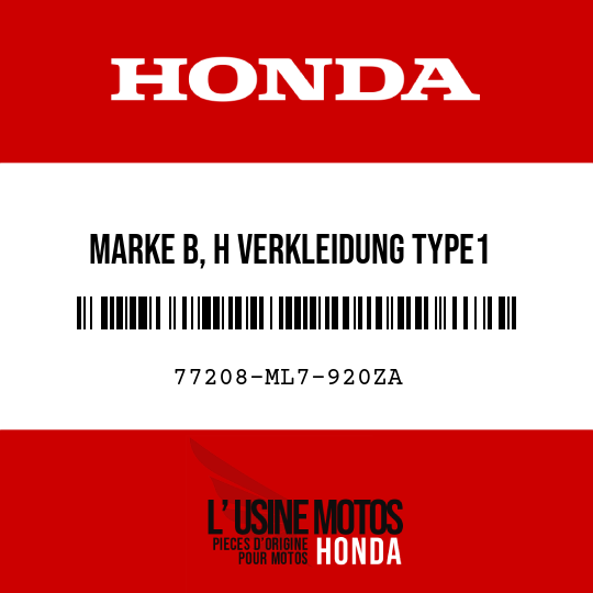 image de 77208-ML7-920ZA MARKE B, H VERKLEIDUNG TYPE1