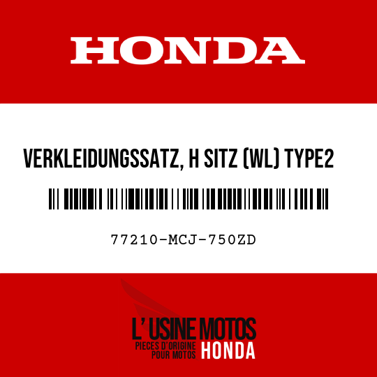 image de 77210-MCJ-750ZD VERKLEIDUNGSSATZ, H SITZ (WL) TYPE2 1 
