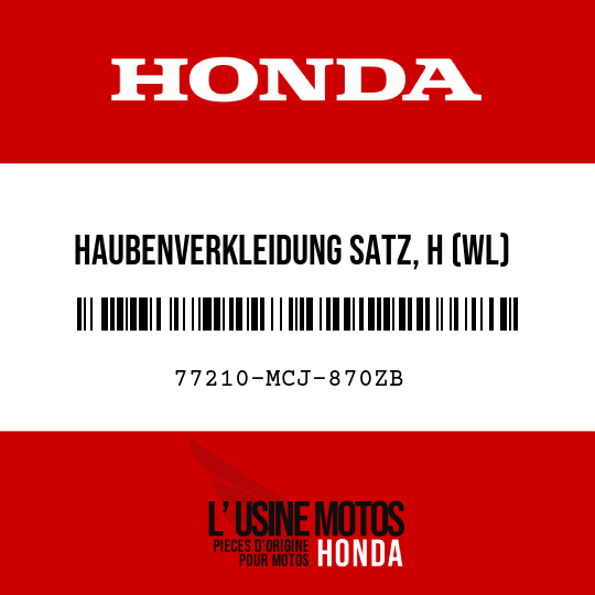 image de 77210-MCJ-870ZB HAUBENVERKLEIDUNG SATZ, H (WL) TYPE2 