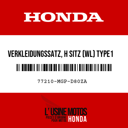 image de 77210-MGP-D80ZA VERKLEIDUNGSSATZ, H SITZ (WL) TYPE1