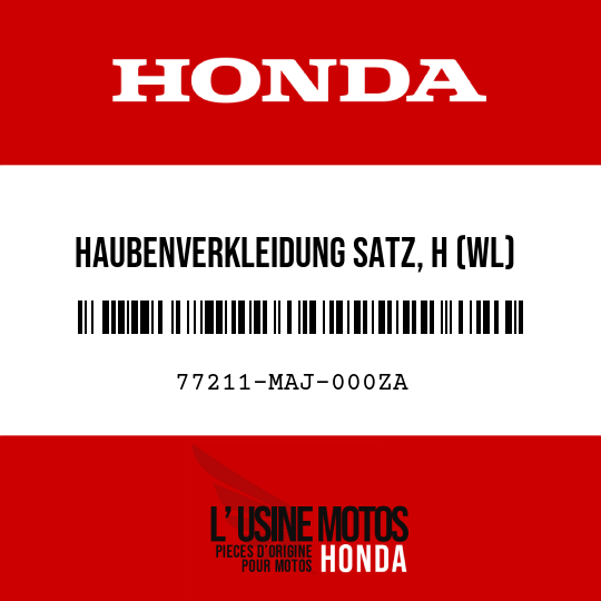 image de 77211-MAJ-000ZA HAUBENVERKLEIDUNG SATZ, H (WL) TYPE11 