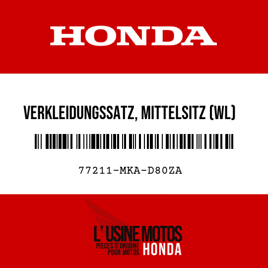 image de 77211-MKA-D80ZA VERKLEIDUNGSSATZ, MITTELSITZ (WL) TYPE1