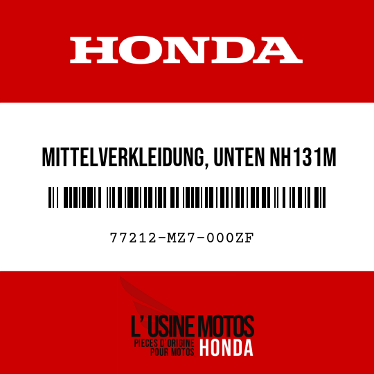 image de 77212-MZ7-000ZF MITTELVERKLEIDUNG, UNTEN NH131M 