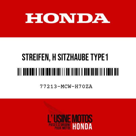 image de 77213-MCW-H70ZA STREIFEN, H SITZHAUBE TYPE1