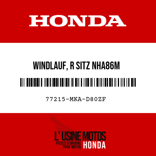 image de 77215-MKA-D80ZF WINDLAUF, R SITZ NHA86M