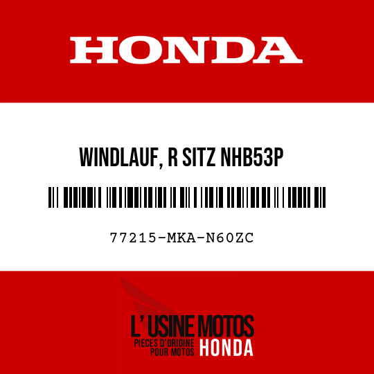 image de 77215-MKA-N60ZC WINDLAUF, R SITZ NHB53P