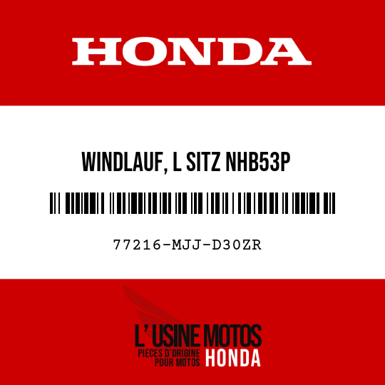 image de 77216-MJJ-D30ZR WINDLAUF, L SITZ NHB53P