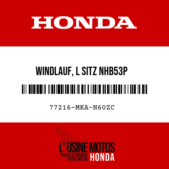 image de 77216-MKA-N60ZC WINDLAUF, L SITZ NHB53P