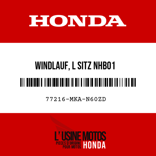 image de 77216-MKA-N60ZD WINDLAUF, L SITZ NHB01