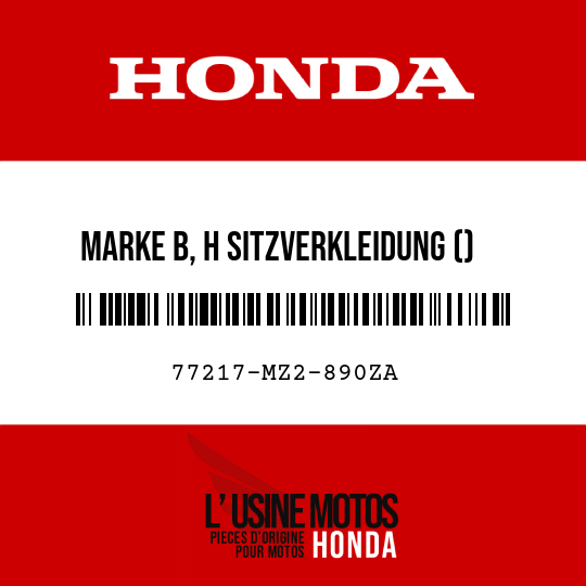 image de 77217-MZ2-890ZA MARKE B, H SITZVERKLEIDUNG () TYPE16