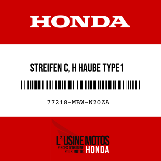 image de 77218-MBW-N20ZA STREIFEN C, H HAUBE TYPE1