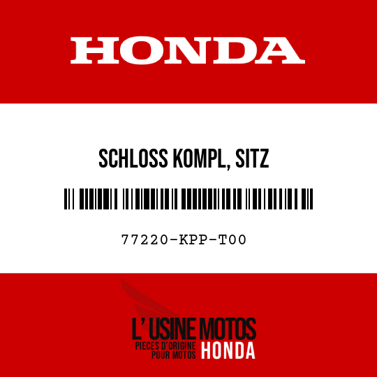 image de 77220-KPP-T00 SCHLOSS KOMPL, SITZ