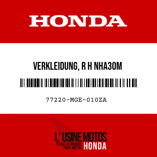 image de 77220-MGE-010ZA VERKLEIDUNG, R H NHA30M