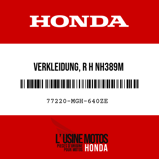 image de 77220-MGH-640ZE VERKLEIDUNG, R H NH389M