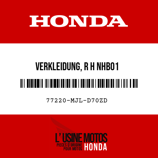 image de 77220-MJL-D70ZD VERKLEIDUNG, R H NHB01