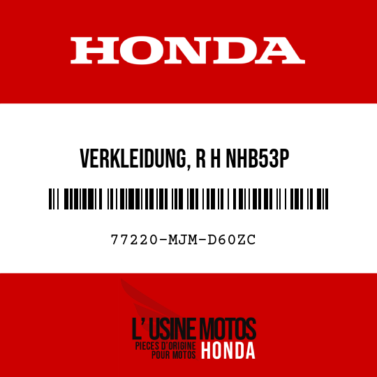 image de 77220-MJM-D60ZC VERKLEIDUNG, R H NHB53P