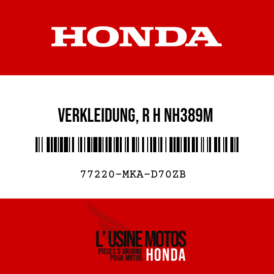 image de 77220-MKA-D70ZB VERKLEIDUNG, R H NH389M