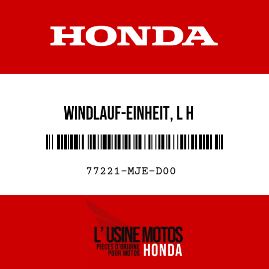 image de 77221-MJE-D00 WINDLAUF-EINHEIT, L H