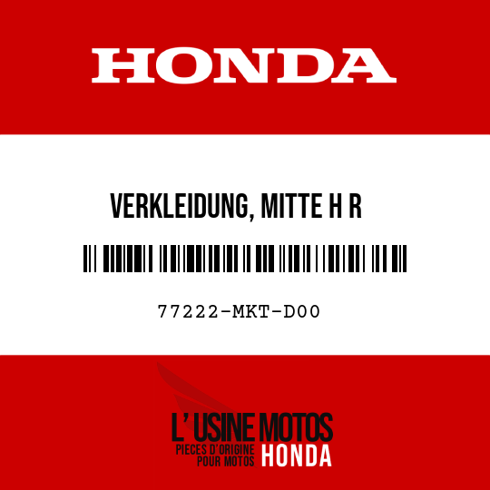 image de 77222-MKT-D00 VERKLEIDUNG, MITTE H R