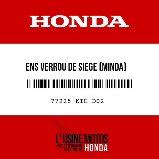 image de 77225-KTE-D02 ENS VERROU DE SIEGE (MINDA)