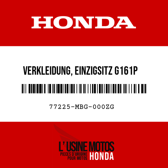 image de 77225-MBG-000ZG VERKLEIDUNG, EINZIGSITZ G161P 